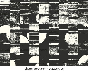Fondo vector abstracto. Composición monocroma de elementos gráficos irregulares.