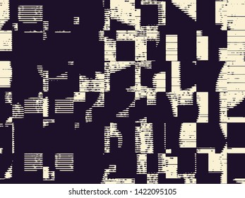 Abstract grunge vector background. Monochrome composition of irregular graphic elements.