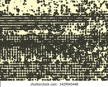 Abstract grunge vector background. Monochrome composition of irregular graphic elements.