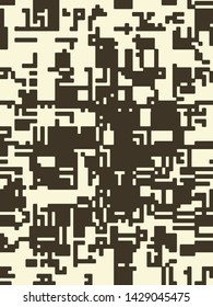 Abstract grunge vector background. Monochrome composition of irregular graphic elements.