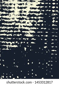 Abstract grunge vector background. Monochrome composition of irregular graphic elements.