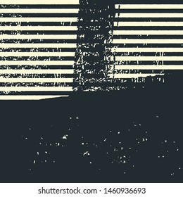 Abstract grunge vector background. Monochrome squared composition of irregular graphic elements.