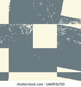 Abstract grunge vector background. Monochrome squared composition of irregular graphic elements.