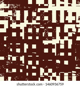 Abstract grunge vector background. Monochrome squared composition of irregular graphic elements.