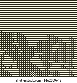 Abstract grunge vector background. Monochrome squared composition of irregular graphic elements.