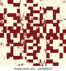 Abstract grunge vector background. Monochrome squared composition of irregular graphic elements.
