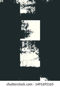 Abstract grunge vector background. Monochrome composition of irregular graphic elements.
