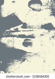 Abstract grunge vector background. Monochrome handcrafted composition of irregular graphic elements.