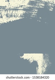 Abstract grunge vector background. Monochrome handcrafted composition of irregular graphic elements.