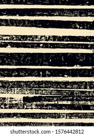 Abstract grunge vector background. Monochrome handmade striped composition of irregular graphic elements.