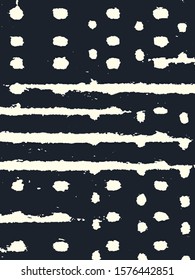 Abstract grunge vector background. Monochrome handmade composition of irregular graphic elements.