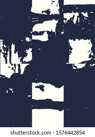 Abstract grunge vector background. Monochrome handmade composition of irregular graphic elements.