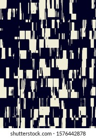 Abstract grunge vector background. Monochrome composition of irregular graphic elements.