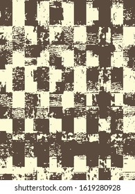 Abstract grunge vector background. Monochrome composition of irregular graphic elements.