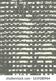 Abstract grunge vector background. Monochrome composition of irregular graphic elements.