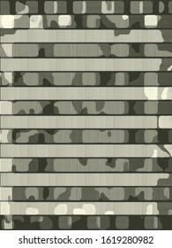 Abstract grunge vector background. Monochrome composition of irregular graphic elements.