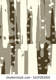 Abstract grunge vector background. Monochrome composition of irregular graphic elements.