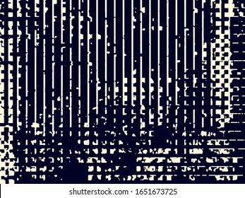Abstract grunge vector background. Monochrome composition of irregular graphic elements.