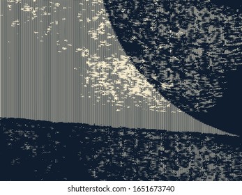 Abstract grunge vector background. Monochrome composition of irregular graphic elements.