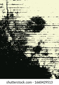 Abstract grunge vector background. Monochrome composition of irregular textured striped graphic elements.