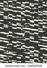 Abstract grunge vector background. Monochrome composition of irregular striped graphic elements.