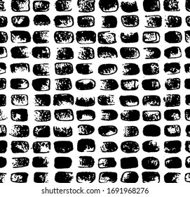 Abstract grunge vector background. Monochrome raster composition of irregular overlapping graphic elements.