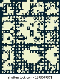 Abstract grunge vector background. Monochrome composition of irregular graphic elements.