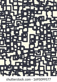 Abstract grunge vector background. Monochrome composition of irregular graphic elements.