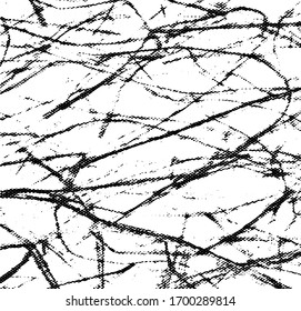 Fondo vector abstracto. Composición de rasterizado monocromática de elementos gráficos irregulares superpuestos.