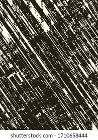 Abstract grunge vector background. Monochrome composition of irregular graphic elements.