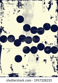 Abstract grunge vector background. Monochrome handmade composition of irregular graphic elements.