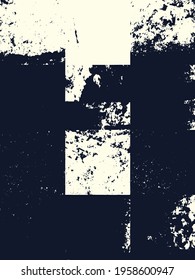Abstract grunge vector background. Monochrome handcrafted composition  of irregular graphic elements.