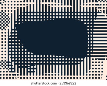 Abstract grunge vector background. Monochrome composition of irregular diffused geometric elements.