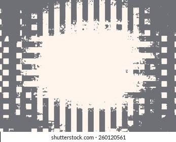 Abstract grunge vector background. Monochrome composition of irregular diffused geometric elements.