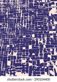 Abstract grunge vector background. Monochrome mosaic composition of irregular geometric elements.
