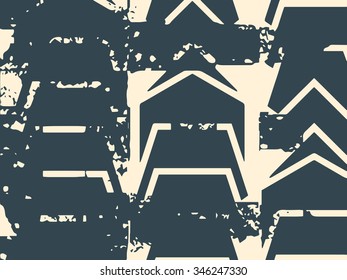 Abstract grunge vector background. Monochrome composition of irregular geometric shapes.