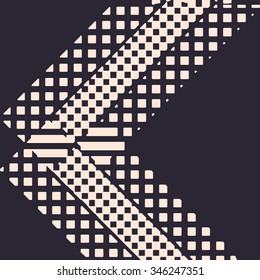 Abstract grunge vector background. Monochrome composition of irregular geometric shapes.