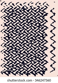 Abstract grunge vector background. Monochrome composition of irregular geometric shapes.