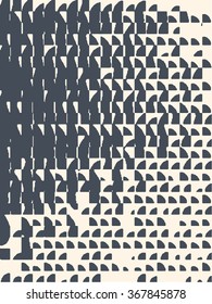 Abstract grunge vector background. Monochrome composition of irregular geometric elements.