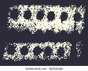 Abstract grunge vector background. Monochrome composition of irregular overlapping shapes created using handmade camera-less photographic print.