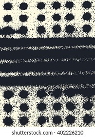 Abstract grunge vector background. Monochrome composition of irregular overlapping shapes created using handmade camera-less photographic print.