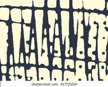 Abstract grunge vector background. Monochrome horizontal composition of irregular geometric shapes created using handmade camera-less photographic print.