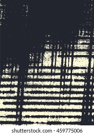 Abstract grunge vector background. Monochrome squared composition of irregular geometric shapes.created using handmade camera-less photographic print.