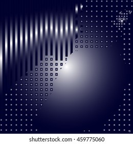 Abstract grunge vector background. Monochrome squared composition of irregular geometric shapes with added gradient effect..Created using handmade camera-less photographic print.