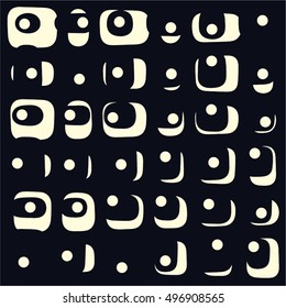 Abstract grunge vector background. Monochrome composition of irregular geometric elements.