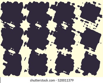 Abstract grunge vector background. Monochrome raster composition of irregular overlapping graphic elements.