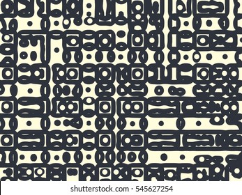 Abstract grunge vector background. Monochrome raster composition of irregular overlapping  graphic elements.