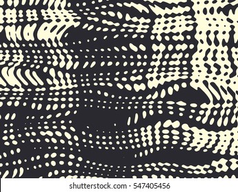 Abstract grunge vector background. Monochrome raster composition of irregular overlapping wavy graphic elements.