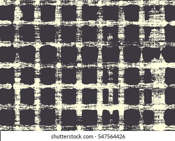 Abstract grunge vector background. Monochrome raster composition of irregular overlapping graphic elements.