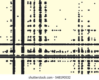 Abstract grunge vector background. Monochrome composition of irregular overlapping geometric graphic elements.